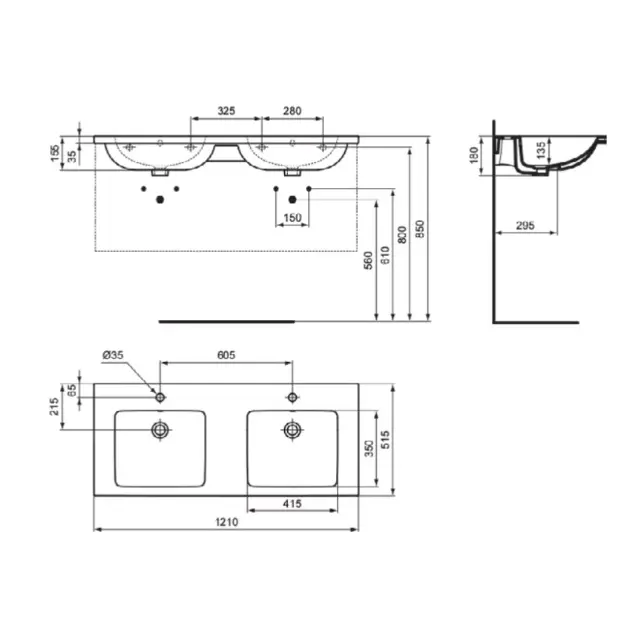 Ideal Standard - i.Life B - Dupla mosdó - T460201 – 2. kép
