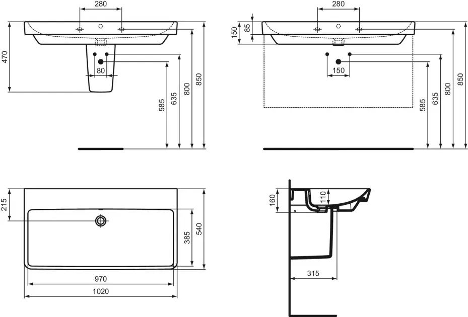 Ideal Standard - i.Life B - Dupla mosdó - T684301 – 2. kép