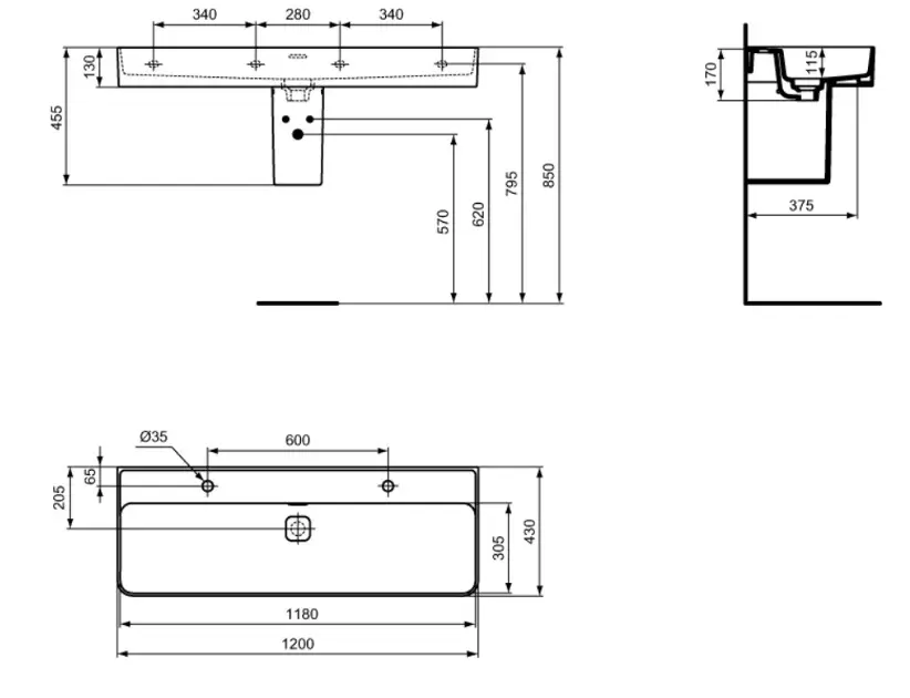 Ideal Standard - Strada II - Dupla mosdó - T359501 – 2. kép