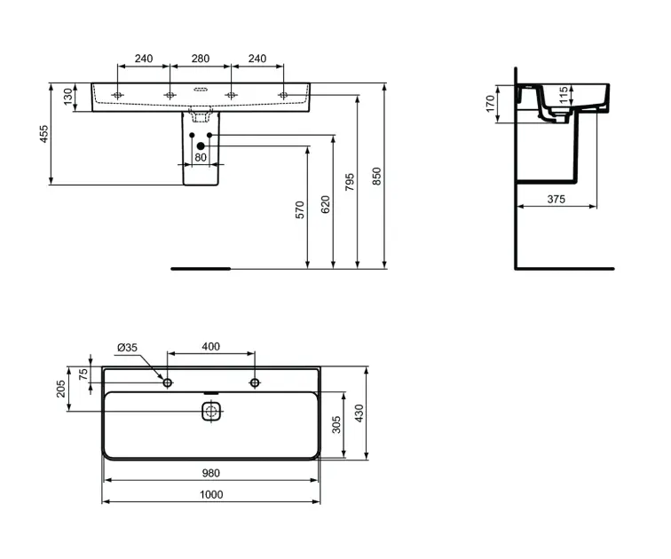Ideal Standard - Strada II - Dupla mosdó - T372401 – 2. kép
