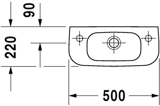 Duravit - D-Code - Kisméretű mosdó - 07065000092 – 2. kép