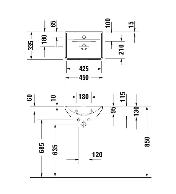 Duravit - D-Neo - Kisméretű mosdó - 0738451341 – 2. kép