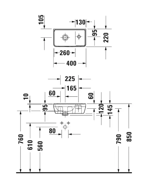 Duravit - D-Neo - Kisméretű mosdó - 0739403241 – 2. kép