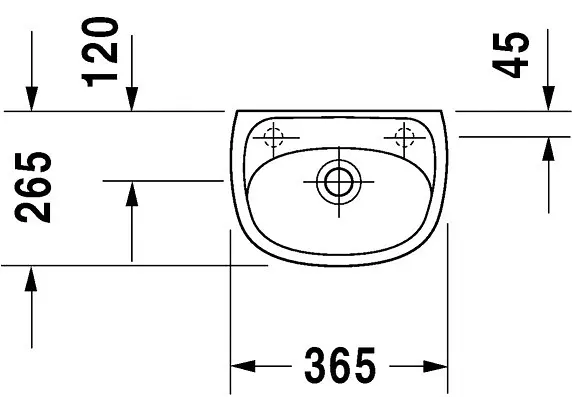 Duravit - Duraplus - Kisméretű mosdó - 0797350000 – 2. kép