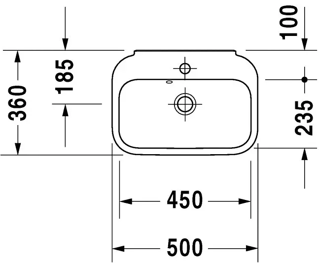 Duravit - Happy D.2 - Kisméretű mosdó - 0709500000 – 2. kép