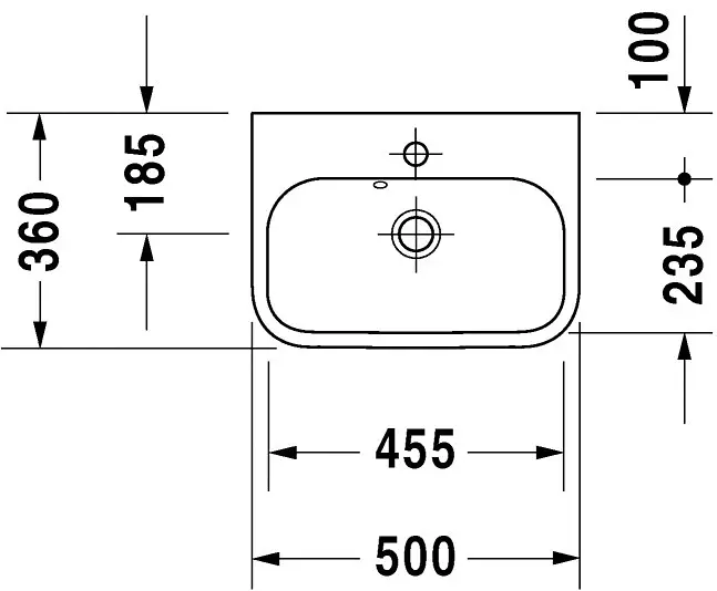 Duravit - Happy D.2 - Kisméretű mosdó - 0710500000 – 2. kép