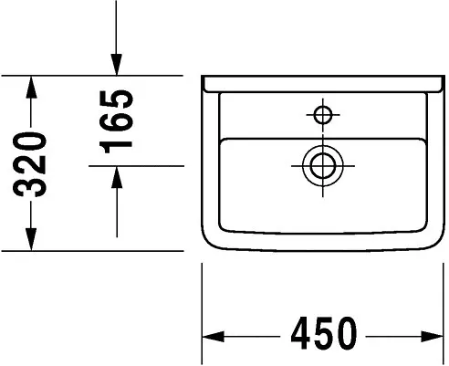 Duravit - Starck 3 - Kisméretű mosdó - 0750450000 – 2. kép