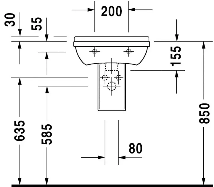 Duravit - Starck 3 - Kisméretű mosdó - 0750450000 – 3. kép