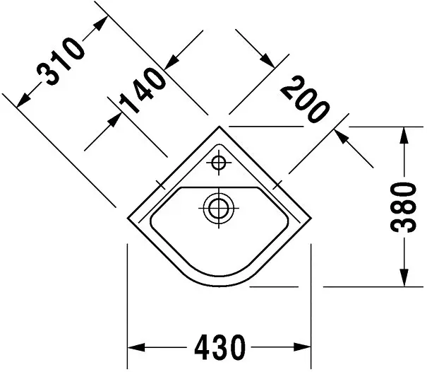 Duravit - Starck 3 - Kisméretű mosdó - 07524400001 – 2. kép