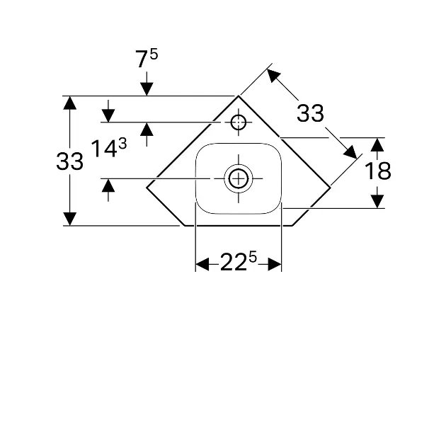 Geberit - iCon - Kisméretű mosdó - 124729600 – 3. kép