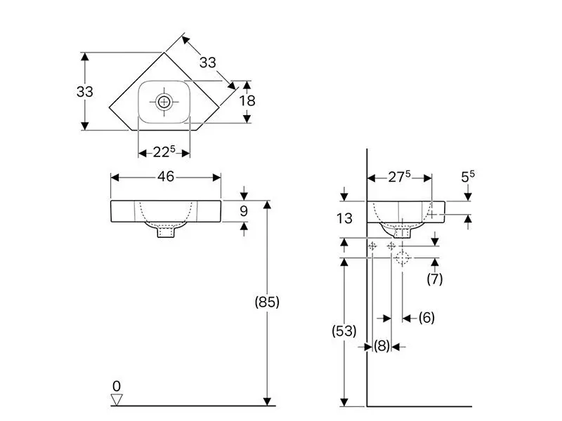Geberit - iCon - Kisméretű mosdó - 124730000 – 2. kép