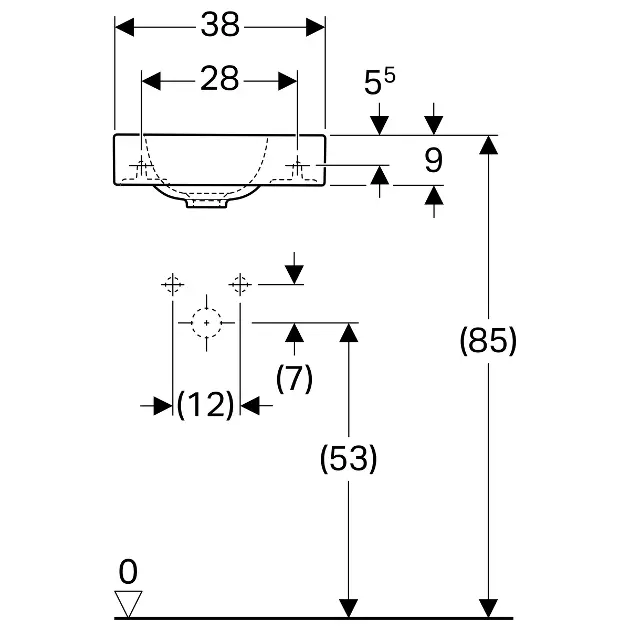 Geberit - iCon - Kisméretű mosdó - 124736000 – 2. kép
