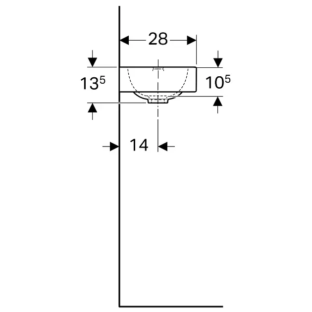 Geberit - iCon - Kisméretű mosdó - 124736600 – 3. kép