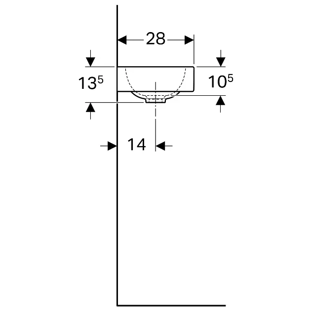 Geberit - iCon - Kisméretű mosdó - 124836000 – 3. kép