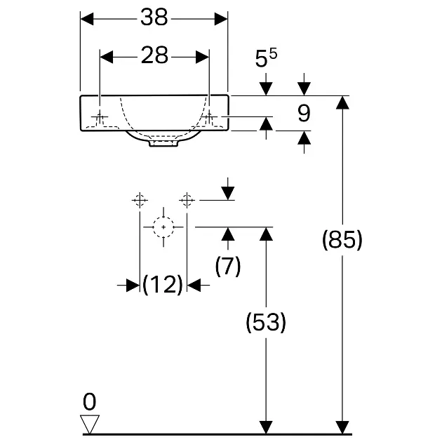 Geberit - iCon - Kisméretű mosdó - 124836600 – 2. kép