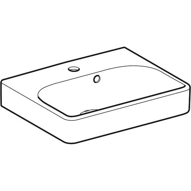 Geberit - Smyle Square - Kisméretű mosdó - 500.222.01.1 – 3. kép