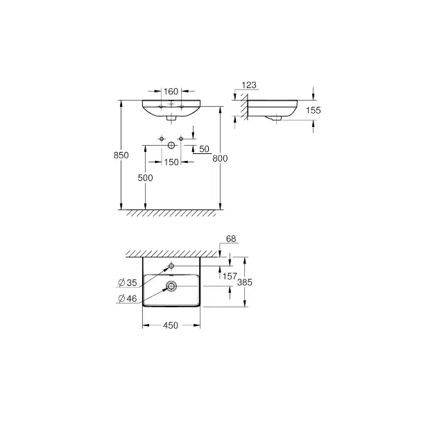 Grohe - Euro Ceramic - Kisméretű mosdó - 102435SH00 – 2. kép