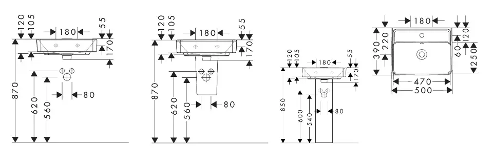 Hansgrohe - Xanuia Q - Kisméretű mosdó - 60131450 – 2. kép