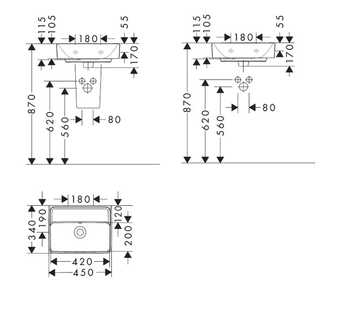 Hansgrohe - Xanuia Q - Kisméretű mosdó - 60229450 – 2. kép
