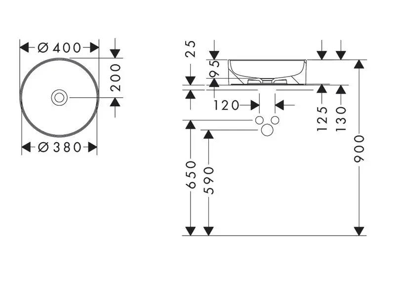 Hansgrohe - Xuniva S - Kisméretű mosdó - 60164450 – 2. kép