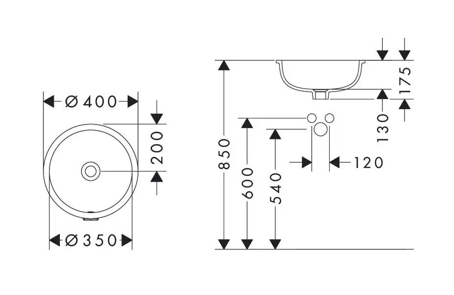 Hansgrohe - Xuniva S - Kisméretű mosdó - 61046450 – 2. kép