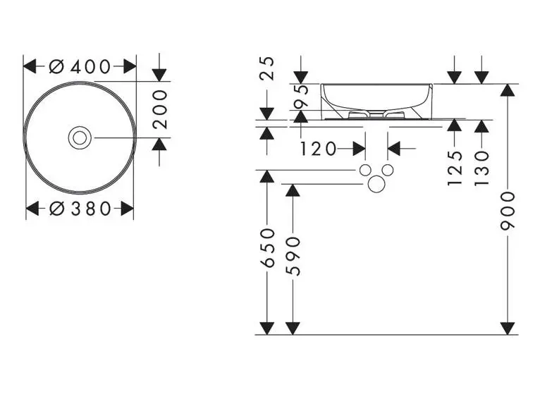 Hansgrohe - Xuniva S - Kisméretű mosdó - 61071450 – 2. kép