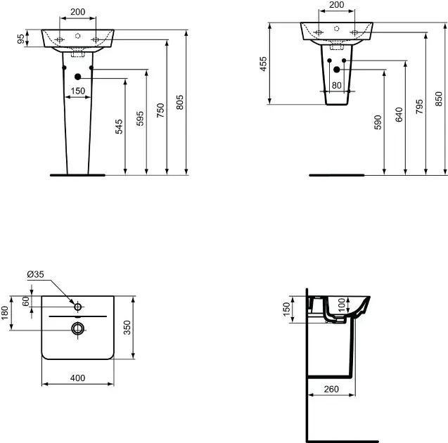 Ideal Standard - Connect Air - Kisméretű mosdó - E030701 – 2. kép