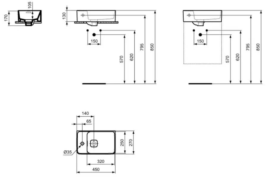 Ideal Standard - Strada II - Kisméretű mosdó - T299501 – 2. kép