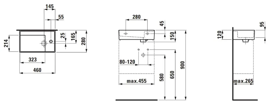 Laufen - Kartell - Kisméretű mosdó - H8153344001111 – 2. kép