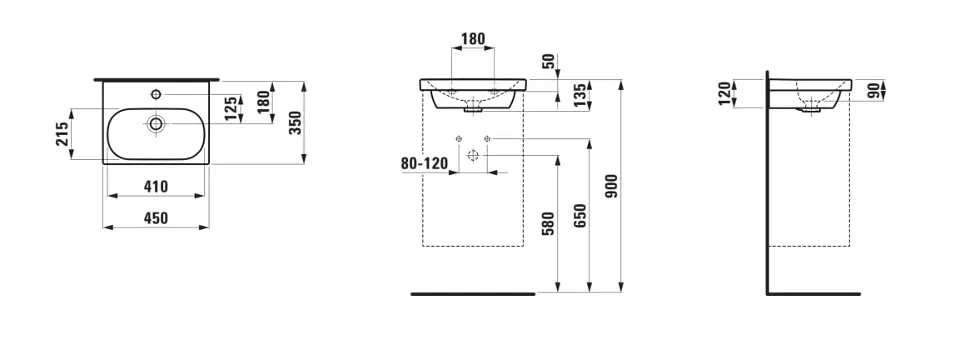 Laufen - Lua - Kisméretű mosdó - H8150810001561 – 2. kép
