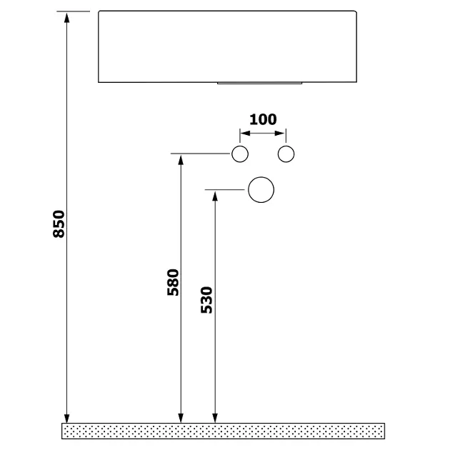 Sapho - Small - Kisméretű mosdó - AR400B – 2. kép