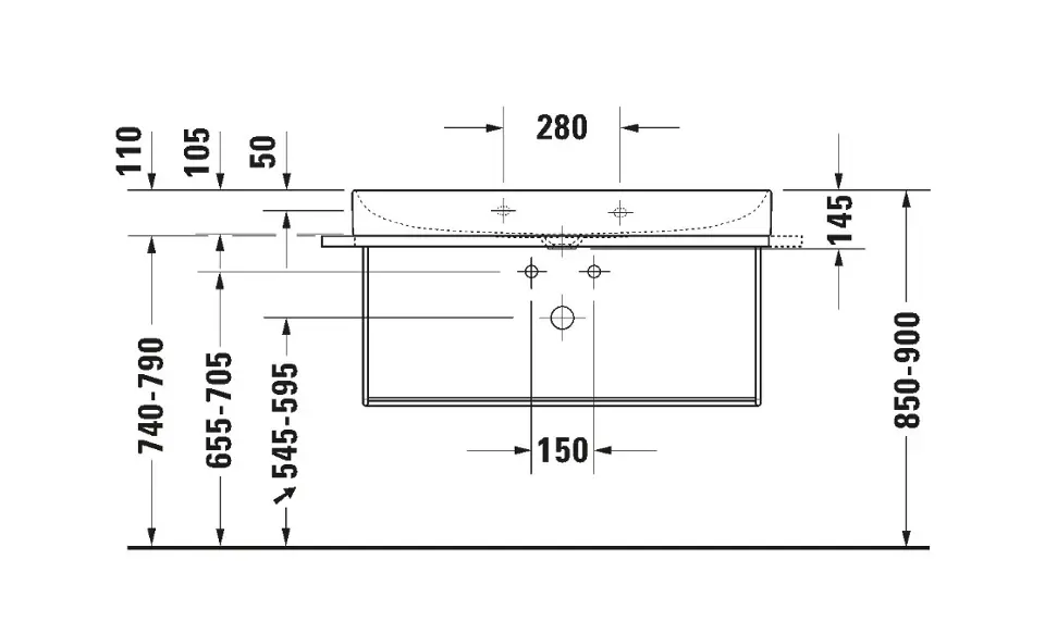 Duravit - DuraSquare - Mosdó szerelvények és kiegészítők - 0031041000 – 3. kép
