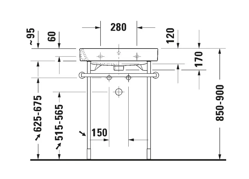 Duravit - Happy D.2 - Mosdó szerelvények és kiegészítők - 0030281000 – 2. kép