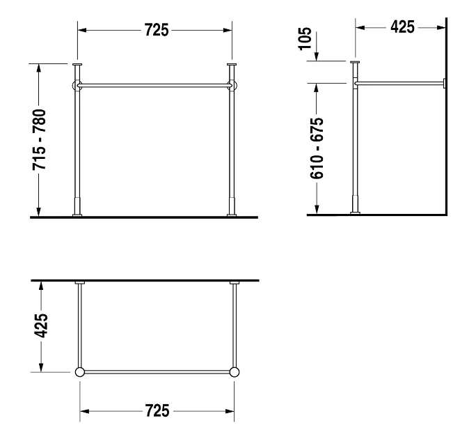 Duravit - Vero - Mosdó szerelvények és kiegészítők - 0030661000 – 2. kép
