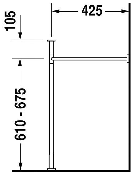 Duravit - Vero - Mosdó szerelvények és kiegészítők - 0030741000 – 4. kép