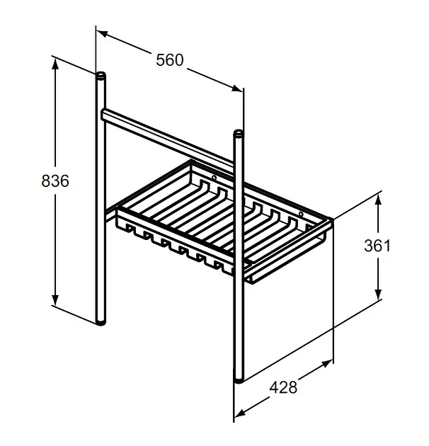 Ideal Standard - Conca - Mosdó szerelvények és kiegészítők - E2532XG – 2. kép