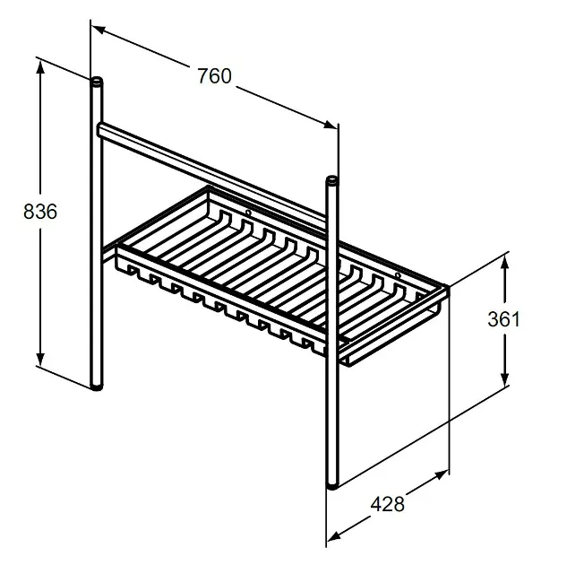 Ideal Standard - Conca - Mosdó szerelvények és kiegészítők - E2654XG – 2. kép