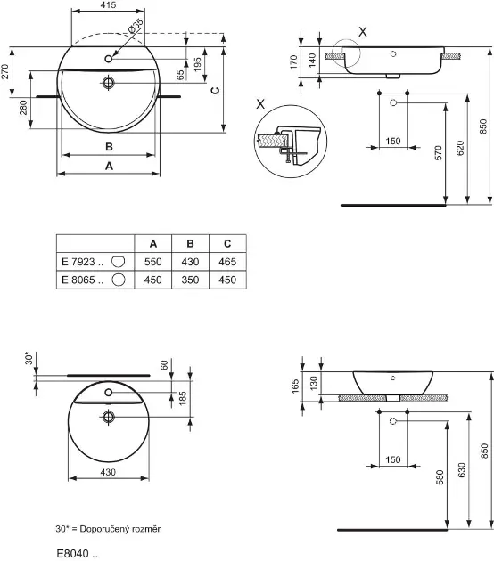 Ideal Standard - Connect - Mosdó szerelvények és kiegészítők - E009567 – 2. kép