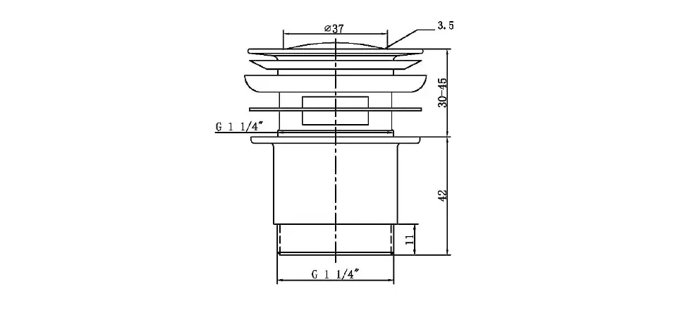 Aqualine - Equipment and accessories - Mosdó leeresztő - CV1008 – 2. kép