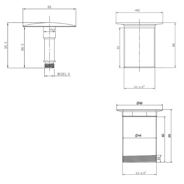 Aqualine - Equipment and accessories - Mosdó leeresztő - TF6001 – 2. kép