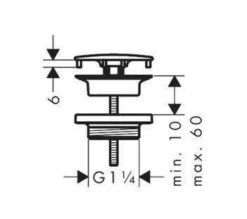 Axor - Equipment and accessories - Mosdó leeresztő - 51301250 – 2. kép
