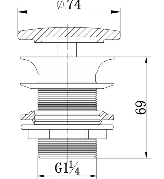Cersanit - Crea - Mosdó leeresztő - K99-0224 – 2. kép