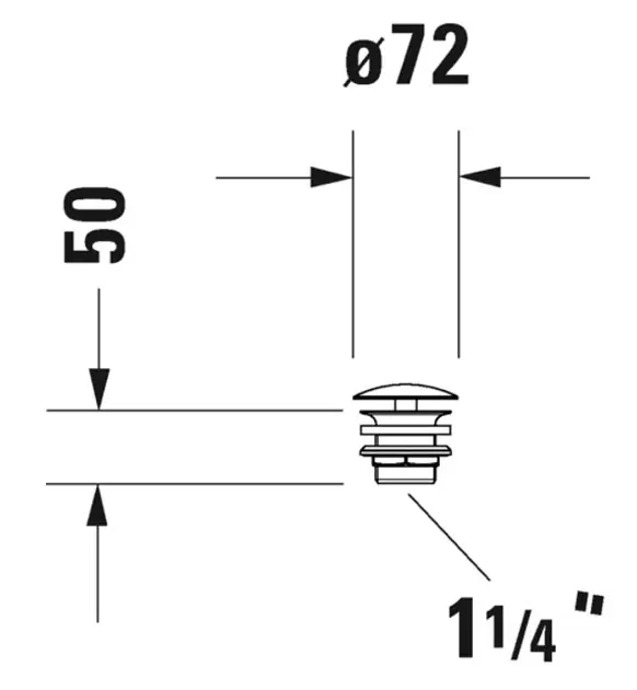 Duravit - Equipment and accessories - Mosdó leeresztő - 0050241000 – 2. kép