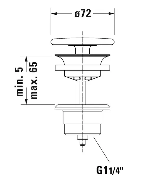 Duravit - Equipment and accessories - Mosdó leeresztő - 0050750000 – 2. kép