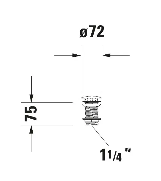 Duravit - Mosdó leeresztő - 0050380400 – 2. kép