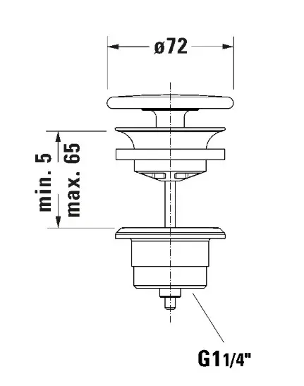 Duravit - Mosdó leeresztő - 0050756700 – 2. kép