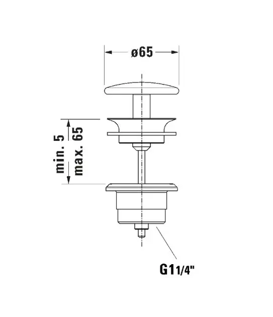 Duravit - Mosdó leeresztő - 005078CB00 – 2. kép