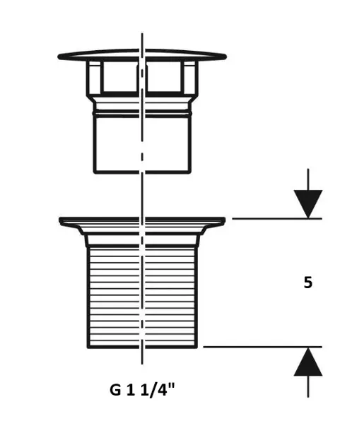 Geberit - Mosdó leeresztő - 152.050.14.1 – 2. kép