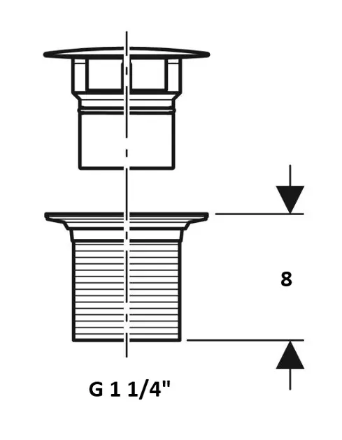 Geberit - Mosdó leeresztő - 152.080.14.1 – 2. kép