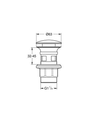 Grohe - Accessories - Mosdó leeresztő - 40824000 – 2. kép